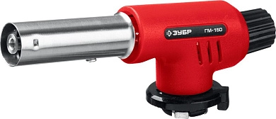 Горелка газовая с пъезоподжигом, на баллон, цанговое соед., 1300°C "ГМ-150" (55554) ЗУБР