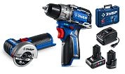 Набор:дрель-шуруп +мини УШМ + LEDфонарь,12В,45Нм,2 АКБ тип Т7,КОМПАКТ #5,BRUSHLESS (DB-121-42AB)ЗУБР
