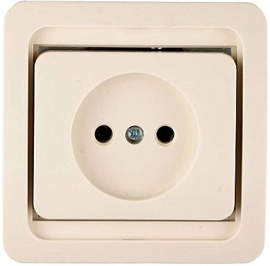 Розетка "ГАММА" одинарная, цвет бежевый, 16А/~250В (SV-54100-B) СВЕТОЗАР