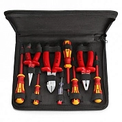 Набор инструментов диэл. (отверт., плоскогуб., кусач.) 9пр. (НИИ-19) КВТ