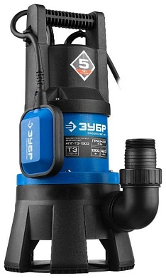 Насос дренажный для грязной воды, 1300 Вт (НПГ-Т3-1300) ЗУБР