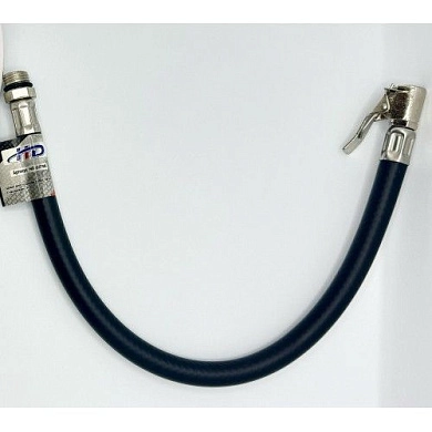 Шланг резиновый армированный для подкачки колес 38см. с фитингами (HD-2370B) H-D