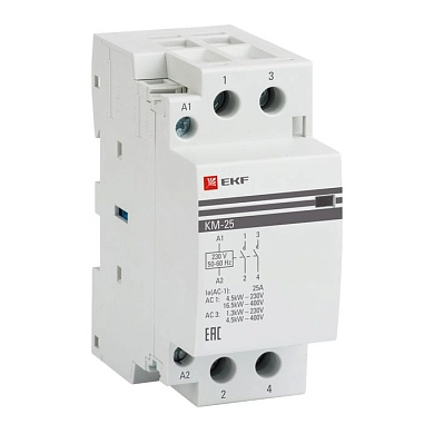 Контактор двухмодульный КМ (230/400В 32А 2NO IP20) km-2-32-20 ЭКФ