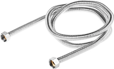 Подводка ЗУБР "ЭКСПЕРТ" сильфонная из нержавеющей стали, для воды, г/г (гайка-гайка), 1/2", 1,5м