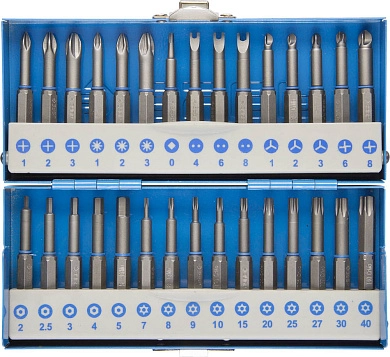 Набор бит 50мм со спец. профилями, кованые, обточенные, Cr-Mo, 30пр. (26092-H30) ЗУБР