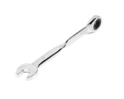 Ключ комбинированный с трещ., удлиненный, 14х14мм, с изог/рук., хром.покр. (121240) HORTZ