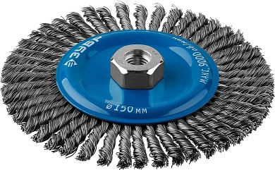 Щетка дисковая (коса) d= 150ммхМ14, стальн. пров. 0,5мм, (35192-150_z02) ЗУБР