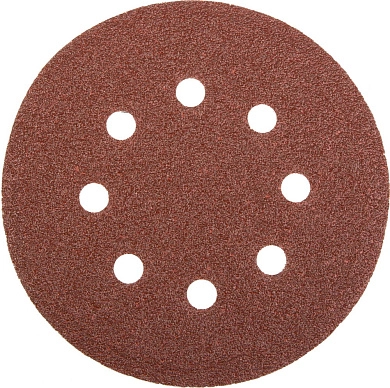 Круг шлифовальный д=125 мм, 8 отв., зерно 60, велкро осн., 5 шт. "MASTER" (35452-125-060) STAYER