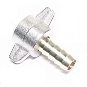 Штуцер барашек (гайка 3/8") для шланга подкачки 6 мм (латунь) (HD-0638) H-D