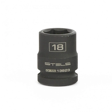 Головка ударная шестигранная, 18 мм, 1/2", CrMo (13923) STELS