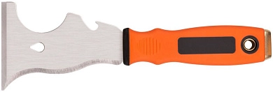 Шпатель-скребок, 75 мм, многофункциональный 8-в-1, нерж. сталь, 2К-ручка (F_30-2614) MASTER COLOR