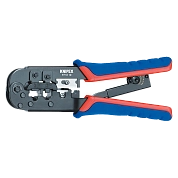 Пресс-клещи для штекеров типа RJ (Western), кол-во гнёзд: 2, RJ 11/12, RJ 45, 190мм (975110) KNIPEX