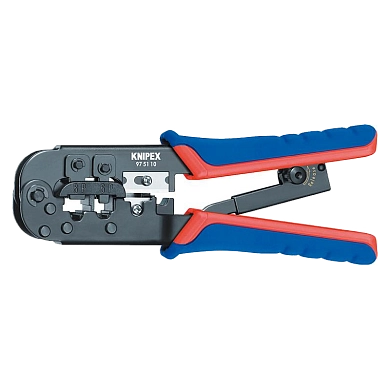 Пресс-клещи для штекеров типа RJ (Western), кол-во гнёзд: 2, RJ 11/12, RJ 45, 190мм (975110) KNIPEX