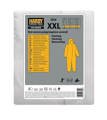 Комбинезон защитный из нетканого пропилена, L (1530-850048) HARDY
