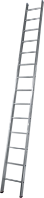 Лестница односекционная алюмин. приставная H1 (14 ступ. 391см, 5.6кг) АЛЮМЕТ
