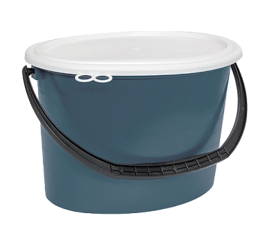 Ведро пластмассовое овальное 15л с крышкой