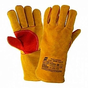 Краги сварщика спилк. пятипалые (35см флис / kevlar р. 11 усил.ладонь/палец) Arcticus от мин. рисков