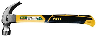 Молоток-гвоздодер, фиброглассовая усиленная ручка, 30мм, 570гр. "Профи" (F_44780) FIT