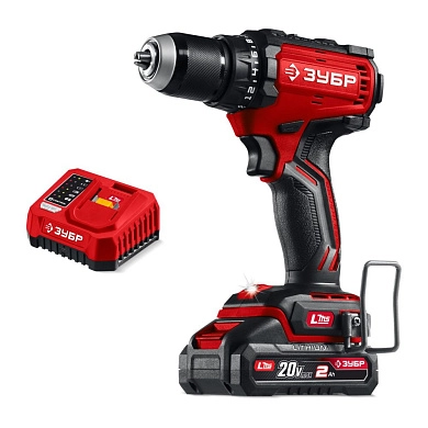 Дрель-шуруповерт аккум. ДБ-65-21 (LMS) (20.0 В, 1 акк. х 2 А/h Li-Ion, 65 Нм, кор.) ЗУБР