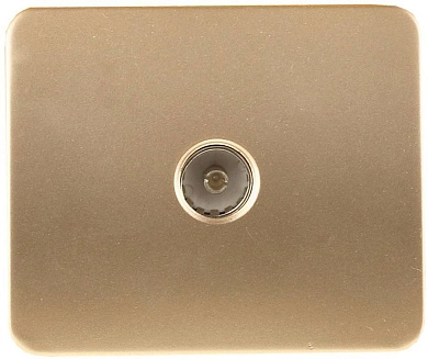 Розетка "ГАММА" телевизионная, без вставки и рамки, цвет золотой металлик (SV-54115-GM) СВЕТОЗАР