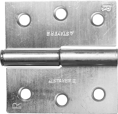 Петля дверная "MASTER" разъемная, цвет белый цинк, правая, 75мм (37613-75-1R) STAYER