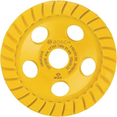 Чашка алмазная сегм. ТУРБО (125х5х22.23) Универсал Standart (2 608 201 235) BOSCH