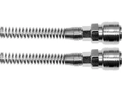 Соединение быстросъемное с клапаном на шланг 6x10мм (2шт.)(YT-24101) YATO