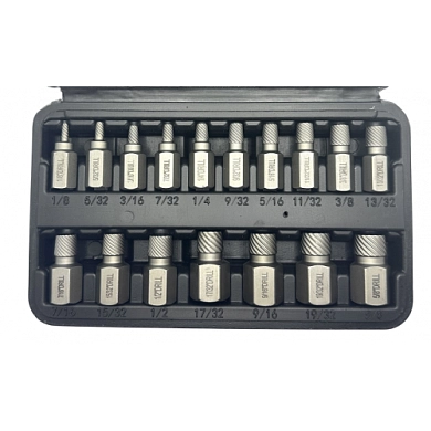 Экстракторы для шпилек 1/8"-5/8", набор 17пр., 42CrMo (HD-05894) H-D