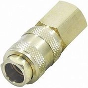 Соединение быстросъемное с клапаном внутренняя резьба 1/4" (латунь)(HD-1160B) H-D