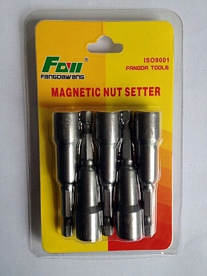 Насадка магнитная с торцовой головкой 8мм, L 48мм, 1/4", 5шт. FDW