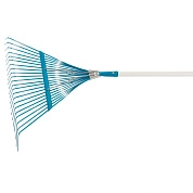 Грабли веерные стальные, 540х1450 мм, 24 плоских зуба, лакированный черенок, LUXE (617905) PALISAD