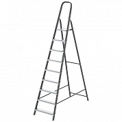 Лестница-стремянка стальн., 9 ступ, алюм. ступ., 1850мм, слож.2640х570х112мм, (97959) СИБРТЕХ
