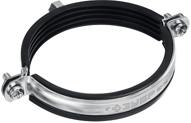 Хомут трубный с гайкой, 4, М8/М10, цинк, 10 шт (37880-107-116) ЗУБР