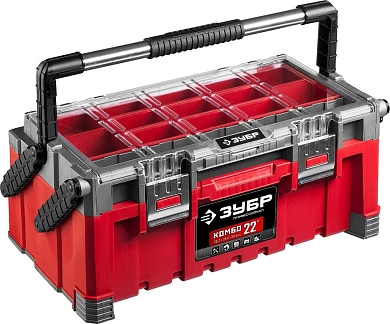 Ящик-органайзер для инструмента "КОМБО-22" пластиковый, Профессионал (38138-22_z01) ЗУБР