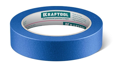 Лента малярная бумажная 25мм/50м, для авторемонтных работ, синяя (12107-25) KRAFTOOL
