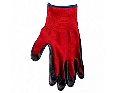 Перчатки нейлоновые бесшовные 15 класс с нитрильным обливом