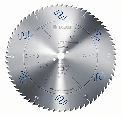 Диск пильный 254х30х60 Top Precision Best for Wood (2 608 642 102) BOSCH
