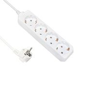 Удлинитель бытовой 5м (ПВС 3х0,75 2,2кВт IP20 4 роз. 220В 10А белый) 77211 POWERMAN ETP