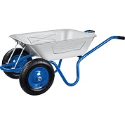 Тачка строит,двухкол, цельн рама, усиленная, пневматичес колеса,130 л, 280кг, ПТ-350 (39913) ЗУБР