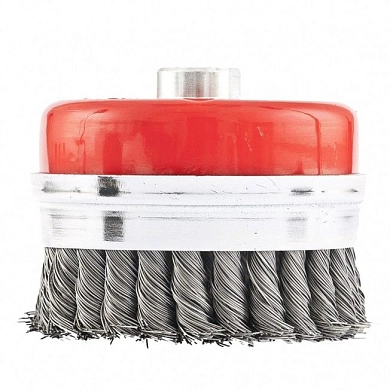 Щетка чашечная (коса) 100мм/М14, усиленная, с кольцом (74672) MATRIX