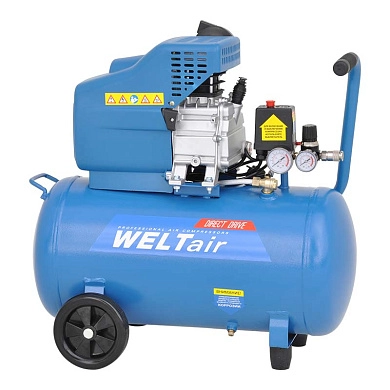 Воздушный компрессор WELT AR25LT (до 235 л/мин, 8 атм, 25 л, 230 В, 1.50 кВт)