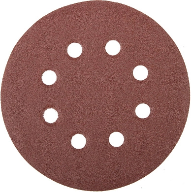 Круг шлифовальный д=125 мм, 8 отв., зерно 100, велкро осн., 5 шт. "MASTER" (35452-125-100) STAYER