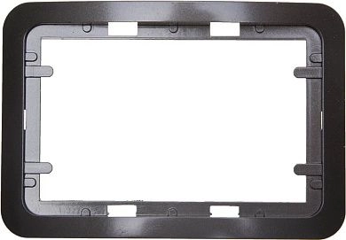 Панель СВЕТОЗАР "ГАММА" накладная для двойных розеток, цвет темно-серый металлик, 1 гнездо