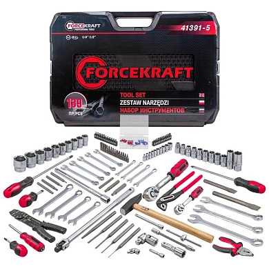 Набор инструментов 139пр. 1/4", 1/2" (6гр.)(4-32мм)(FK-41391-5) FORCEKRAFT