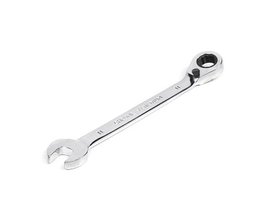 Ключ комбинированный с трещ., реверсивный, 11х11мм, хром.покр. (118793) HORTZ