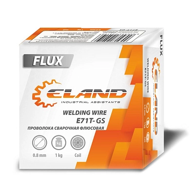 Проволока сварочная флюсовая 0.8 мм / 1кг. ELAND "LUX" E71T-GS