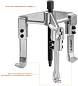 Съемник раздвижной 3-захватный, 150 мм, Профессионал 43312-180-150 (43312-180-150) ЗУБР фото5