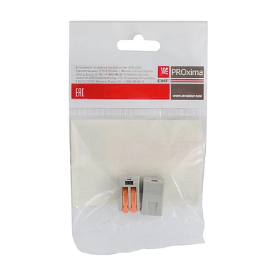 Клемма монтажная СМК 412 с рычагом (400В 32А 2 гнезда 0,08-2.5мм2 серый) 2шт. EKF PROxima