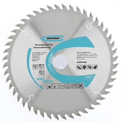Диск пильный 160х16/20х48T по дереву (73309) GROSS