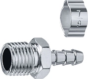 Переходник с обжимным хомутом "штуцер елочка", 6 мм - 1/4" M (64924-1/4-06) ЗУБР